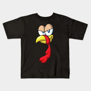 Thanksgiving Funny Turkey Face Kids T-Shirt